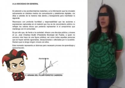 Tras esc&aacute;ndalo viral, Ariana del Pilar ofrece disculpas p&uacute;blicas