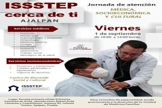 Invita ISSSTEP a jornada regional de Ajalpan
