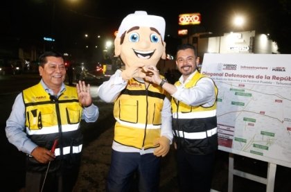 Gobierno Estatal trabaja 24/7 en territorio; trenes de pavimentaci&oacute;n avanzan en la Diagonal