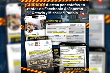 ​&iexcl;Cuidado! Alertan por estafas en rentas de Facebook: As&iacute; operan Octavio y Michelle en Puebla
