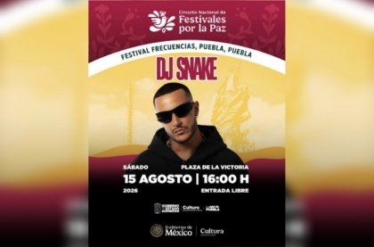 DJ Snake encabezar&aacute; festival de m&uacute;sica electr&oacute;nica gratuito en Puebla