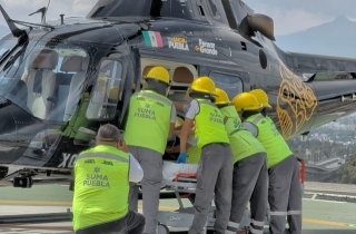 Con ambulancia a&eacute;rea Gobierno Estatal garantiza atenci&oacute;n oportuna a joven lesionado