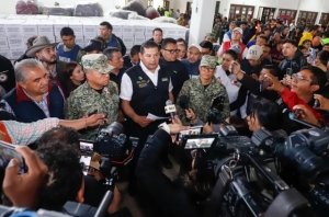 Gobierno de Puebla   con apoyo del gobierno federal salvaguarda la vida de las familias poblanas en la Sierra Norte