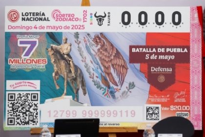 Loter&iacute;a Nacional y Gobierno del Estado develan Billete Conmemorativo a la Batalla de Puebla