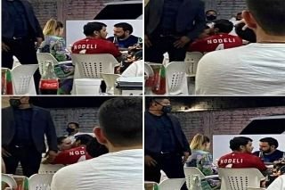 Ni ellos se resisten: captan a Belinda y Nodal comiendo taquitos en puesto