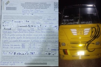 Ruta M21, se pasa el alto y al ser detenido no contaba con documentos