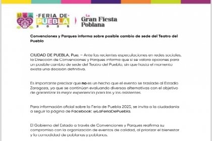 Convenciones y Parques informa sobre posible cambio de sede del Teatro del Pueblo