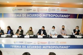 Firman presidentes municipales del &aacute;rea conurbada "acuerdo de planeaci&oacute;n metropolitana"