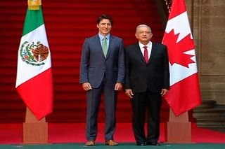 Justin Trudeau finaliza reuni&oacute;n bilateral con AMLO; profundizan temas energ&eacute;ticos
