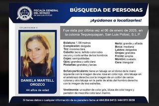 Buscan a Daniela Martell, artista pl&aacute;stica y conductora de Indrive, desaparecida en SLP