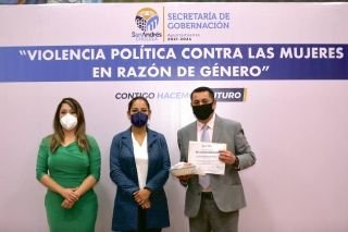 Reciben servidoras y servidores p&uacute;blicos de San Andr&eacute;s curso sobre violencia pol&iacute;tica de g&eacute;nero