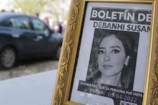 Manifestaci&oacute;n feminista en apoyo a Debanhi Escobar en Puebla.