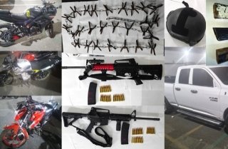 Fuerzas de seguridad logran aseguramiento de armamento de alto calibre