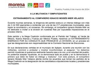 Megacoalici&oacute;n &ldquo;Juntos Haremos Historia&rdquo; hacen extra&ntilde;amiento a Ignacio Mier por incitar la divisi&oacute;n&nbsp;