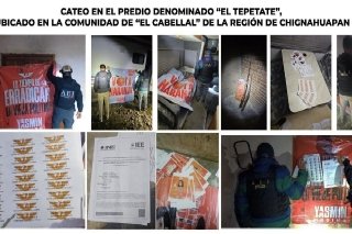 FGE cate&oacute; inmueble de "El Moco" y encontraron armas de fuego y propaganda a favor de Yasmin Medina