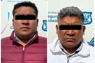 Polic&iacute;a municipal de Puebla detuvo a dos sujetos por robo a instituci&oacute;n financiera