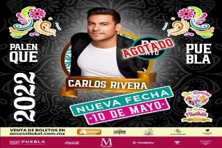Carlos Rivera abre otra fecha para todos sus Fans Poblanos