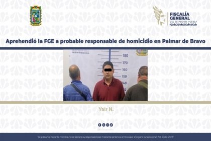 FGE detiene a homicida en Palmar de Bravo tras 9 a&ntilde;os pr&oacute;fugo de la justicia
