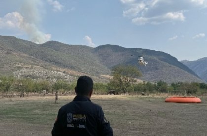 Respuesta inmediata de gobierno estatal ante reactivaci&oacute;n de incendio en Cohetzala
