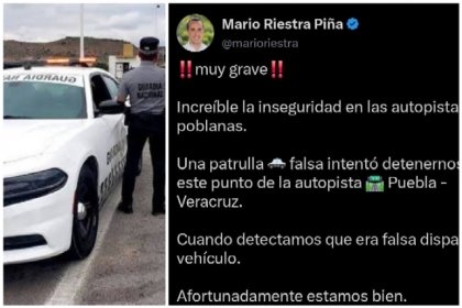 Comando armado en patrulla falsa embosca a Mario Riestra en la Puebla-Veracruz
