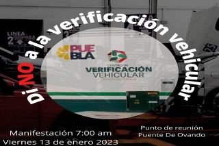 Convocan cibernatuas a marcha este viernes en Puebla contra verificaci&oacute;n vehicular