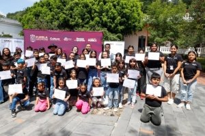 Con Cursos de Verano 2025 Gobierno de Puebla acerc&oacute; arte y cultura a la ni&ntilde;ez