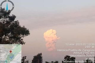 Popocat&eacute;petl registr&oacute; explosi&oacute;n con emisi&oacute;n de vapor de agua y cenizas