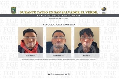 FGE detiene a tres hombres en San Salvador el Verde por posesi&oacute;n de drogas