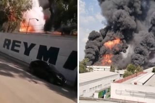 Llamas y humo se ven a kil&oacute;metros: fuerte incendio en f&aacute;brica de Ecatepec; ve im&aacute;genes