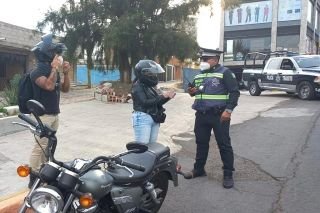 Intensifica polic&iacute;a de San Andr&eacute;s Cholula labores de revisi&oacute;n a conductores de motocicletas