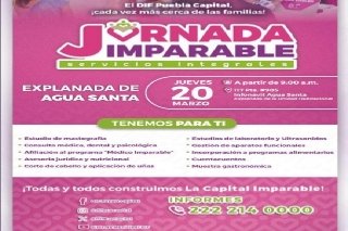 Invita SMDIF a jornada imparable en la explanada Infonavit Agua Santa
