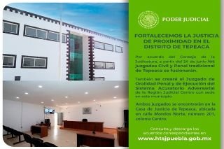 Tepeaca contar&aacute; con juzgado de oralidad penal en la nueva casa de justicia