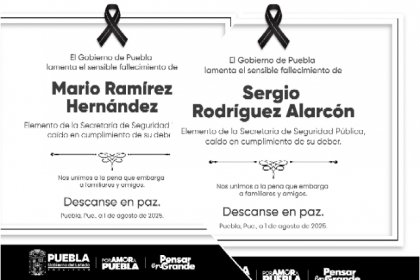 Gobierno de Puebla lamenta fallecimiento de dos polic&iacute;as tras un fatal accidente en la autopista M&eacute;xico-Puebla