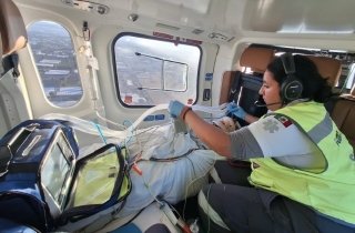 Paciente en estado grave es trasladado en ambulancia a&eacute;rea desde Tecamachalco