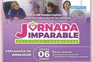 Anuncia SMDIF Jornada Imparable de Servicios Integrales en la explanada de Amalucan