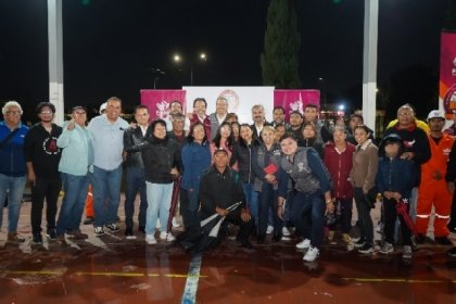 Inaugura Pepe Chedraui 354 luminarias LED en Agua Santa con Puebla Brilla