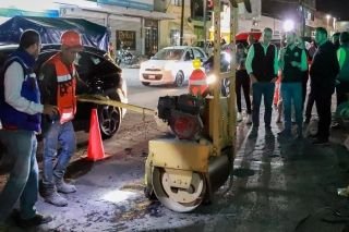 Encabeza Pepe Chedraui supervisi&oacute;n de trabajos de bacheo nocturno en la Capital