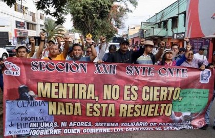 Secci&oacute;n 22 de la CNTE anuncia protestas para este viernes 24 de octubre en Oaxaca