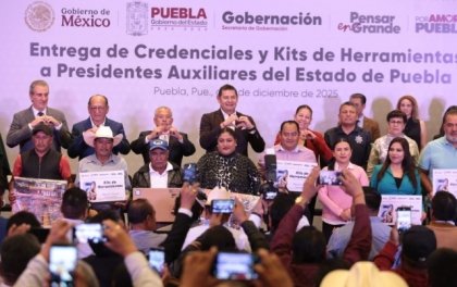 Con obra comunitaria y pavimentaci&oacute;n, Gobierno de Puebla fortalece a Juntas Auxiliares