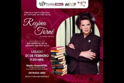 Invita IMACP a c&iacute;rculo participativo de lectura en voz alta con Regina Torn&eacute;