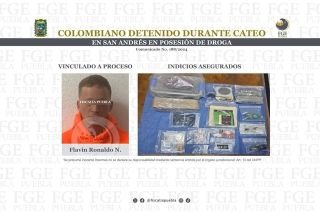 Colombiano detenido durante cateo en San Andr&eacute;s en posesi&oacute;n de droga