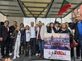 Comunidad migrante de Puebla en Nueva York expresa su apoyo a Armenta, en el marco del 5 de Mayo&nbsp;