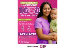 Invita SMDIF a mujeres de menores de 2 a&ntilde;os a afiliarse al programa "Atenci&oacute;n Alimentaria en los primeros mil d&iacute;as de vida"