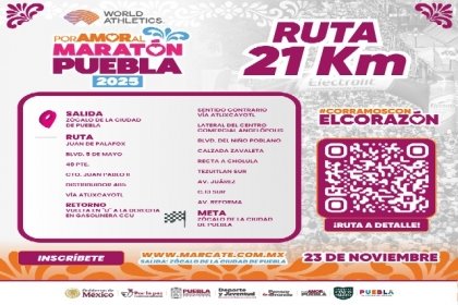 Puebla en el panorama internacional con Marat&oacute;n 2025, fiesta deportiva familiar