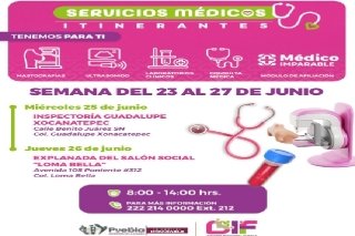 Extiende SMDIF cobertura de servicios m&eacute;dicos itinerantes en la capital poblana