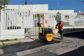 Intensifica Gobierno de la Ciudad Campa&ntilde;a Capitalina Bacheando Puebla